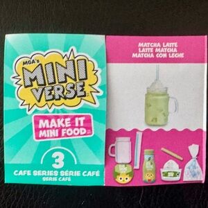 Matcha latte café series 3 Miniverse make it mini food